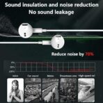 GearZTouch I-Shot Wired Earphones with Mic, Lightning Connector, Noise Cancellation & Deep Bass for iPhone – White - Image 7