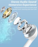 GearZTouch I-Shot Wired Earphones with Mic, Lightning Connector, Noise Cancellation & Deep Bass for iPhone – White - Image 4