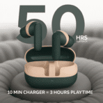 GearzTouch Pulse True Wireless Earbuds – 50 Hours Battery | Super Bass | Adaptive Noise Canceling - Image 6